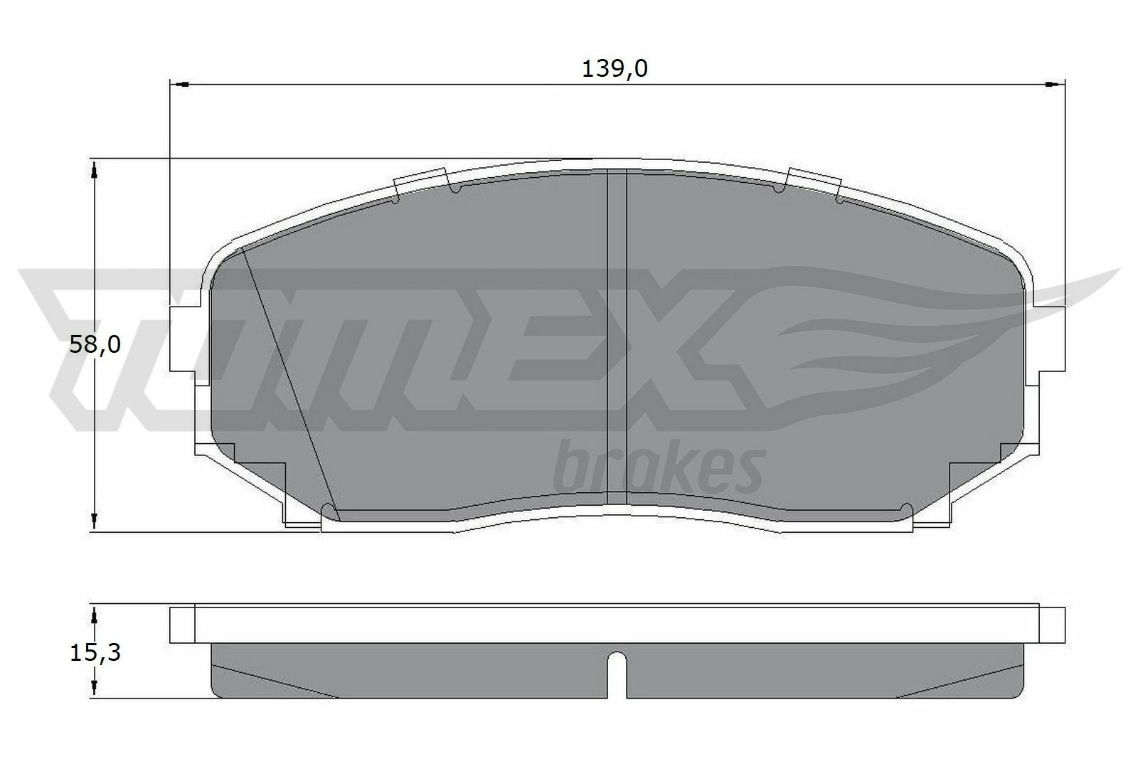 Sada brzdových platničiek kotúčovej brzdy TOMEX Brakes